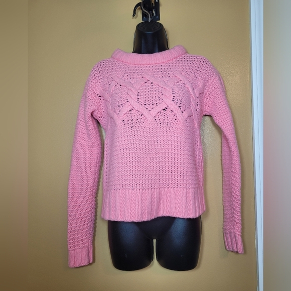 Banana Republic Merino Extra Fine Wool Pink Knit Sweater sz S - Picture 1 of 8